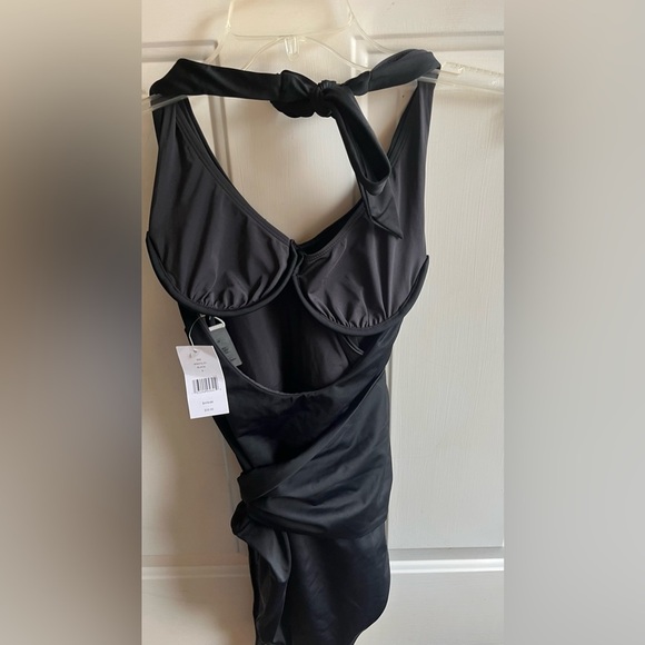 Onia NWT Elena Halter Tie Waist One Piece Swimsuit in Black Size Small - Picture 5 of 11